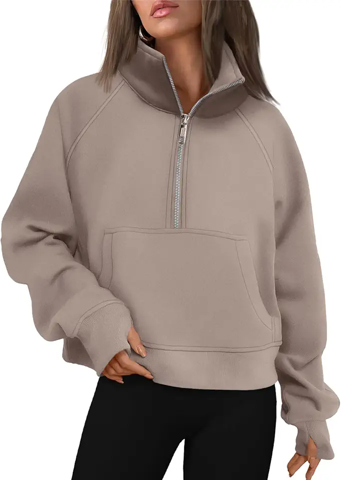 Women Spotlight: AUTOMET Womens Sweatshirts Half Zip Cropped Pullover Fleece Quarter Zipper Hoodies 2025 Fall Fashion Outfits Clothes OEKO-TEX STANDARD 100