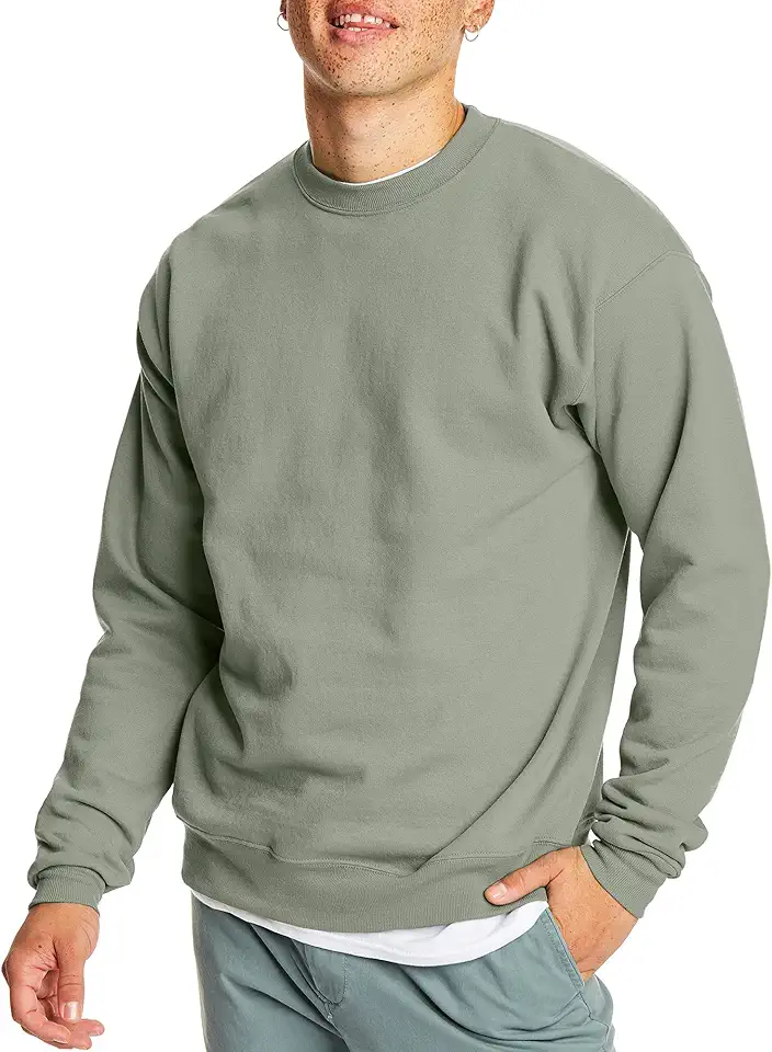Men Spotlight: Hanes Men&#x27;s EcoSmart Fleece, Pullover Crewneck Sweatshirt, 1 or 2 Pack